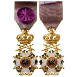 ORDER OF LEOPOLD Officer's Cross, 4th Class, 2nd Type Military, instituted in 1832. Breast Badge,