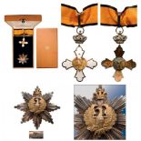 ORDER OF THE PHOENIX Grand Officer's Set, 2nd Type (King Paul). Neck Badge, 61,5x59 mm, gilt Silver,
