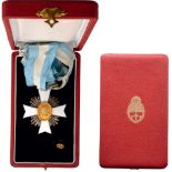 ORDER OF MILITARY MERIT Commander’s Cross. Neck Badge, Silver partially gilt, 66x62 mm, enameled,