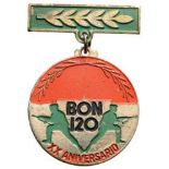 Commemorative Badge of the 20th Anniversary of Battalion 120 Breast Badge, 38 mm, silvered Bronze,