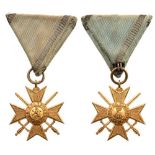MILITARY ORDER FOR BRAVERY 2nd Class, Soldier’s Cross. Breast Badge, 35 mm, gilt Bronze, original