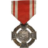 D.F.B. Long Service Medal for 40 Years Breast Badge, 27 mm, silvered Metal, original suspension ring