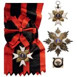 ORDER OF SAINT SYLVESTER Grand Cross Set, 1st Class, 2nd Type, instituted in 1861. Sash Badge, 60x58