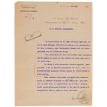 Rare letter from General Guillomat Commander of the Allied armies in the East front, to General