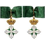 ORDER OF SAINT MAURICE AND LAZARUS Commander's Cross, 3rd Class, instituted in 1572. Neck Badge,