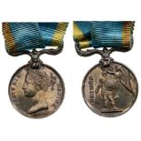 Crimea Medal, instituted in 1854 Reduced Size. Breast Badge, Silver, 20 mm, original suspension