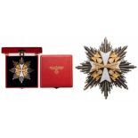 ORDER OF THE GERMAN EAGLE 1st Class Star, with Swords, instituted in 1937. Breast Star, 85 mm,
