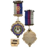 Masonic Decoration, Royal Antidiluvian Order of Buffaloes Breast Badge, 63x53 mm, gilt Silver,