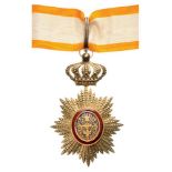 ROYAL ORDER OF CAMBODIA Commander's Cross, 3rd Class, instituted in 1864. Neck Badge, 96x60 mm, gilt