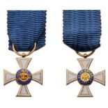 ORDER OF THE CROWN 3rd Class Miniature, instituted in 1861. Breast Badge, 13 mm, GOLD, both sides