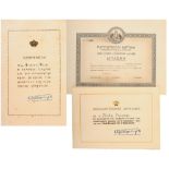 3 DIFFERENT GREEK CERTIFICATES AND AWARDING DOCUMENTS Diploma of the Patriotic Institute (