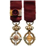 ORDER OF GEORGE I Grand Officer's Cross Miniature, instituted in 1915. Breast Badge, Silver, 25x14