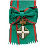 ORDER OF MERIT OF THE ITALIAN REPUBLIC Grand Cross Badge, 1st Class, 1st Type, instituted in 1951.