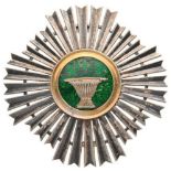 ROYAL ORDER OF SAHAMETREI Grand Officer's Star. Breast Star, 82 mm, Silver, French import