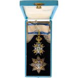 ORDER OF SAINT SAVA Grand Officer’s Set, 2nd Class, 2nd Model (2nd Pattern), instituted in 1883.