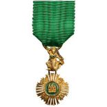 ROYAL ORDER OF SOWATHARA, 1923 Officer's Cross Miniature, 4th Class, instituted in 1948. Breast