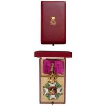 ORDER OF LEOPOLD Commander's Cross, 3rd Class. Neck Badge, 58 mm, gilt Silver, enameled, both