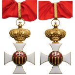 NOTRE DAME OF MERCY Commander’s Cross, 3rd Class. Neck Badge, 84x49 mm, gilt bronze, both sides