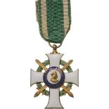 ORDER OF ALBERT THE VALOROUS Knight's Cross, 2nd Class with Swords, 2nd Type (young portrait