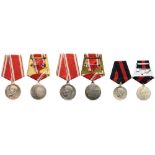 Lot of 3 Medals Medal for Zeal Nicolas II, 4 th Class, instituted in 1841. Breast Badge,s 29 mm