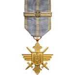 ORDER OF THE AERONAUTICAL VIRTUE, 1930 Gold Cross, 2nd Model with cipher of King Michael I, for