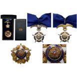 ORDER OF MERIT Grand Officer's Set, 2nd Class, 5th Period (1929…). Neck Badge, 47 mm, gilt Silver,