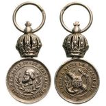 Riachuelo Naval Combat Medal Miniature, instituted in 1865 Breast Badge, 20x11 mm, Silver,