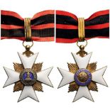 ORDER OF SAINT SYLVESTER Commander's Cross, instituted in 1831. Neck Badge, 65x55 mm, gilt Silver,