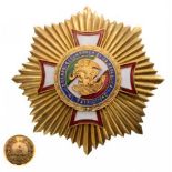 DECORATION OF THE DEFENDERS OF THE REPUBLIC STAR Breast Star, 75 mm, gilt Bronze, multipart
