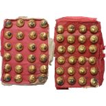 Lot of 200 Infantry Buttons, md 1930 10 mm and 20 mm diameter, 100 from each. Brass gilt, in