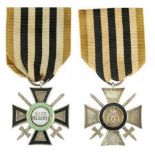 BENE MERENTI ORDER OF THE ROYAL HOUSE, 1937 4th Class, Military. Breast Badge, 30 mm, Silver,