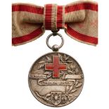 SILVER MEDAL FOR MERIT TO THE RED CROSS, 1912-1913 Silver Medal of the Red Cross Society from the