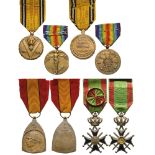 Group of 4 Decorations Military Cross I Class with LL cypher (reverse medallion is missing) (