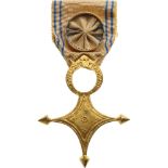 ORDER OF THE SAHARIEN MERIT Officer's Cross, instituted in 1958. Breast Badge, 67 mm, gilt Silver,