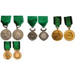 Lot of 4 Medals of the Society for the Promotion of Good Conduct, different models Breast Badges,