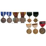 Lot of 5 Decorations Royal Life Saving Society Bronze, Medal (Named), British Red Cross Society