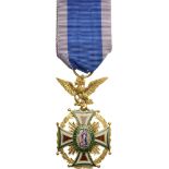 ORDER OF OUR LADY OF GUADALUPE Officer's Cross, 4th Class, 1st Type, instituted in 1854. Breast