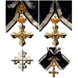 ORDER OF THE MILITIA OF JESUS CHRIST Grand Cross, 1st Class. Sash Badge, 78 mm, gilt Bronze, both