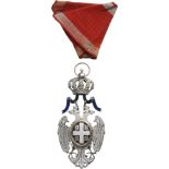 ORDER OF THE WHITE EAGLE Knight’s Cross, 2nd Model, 5th Class, instituted in 1883. Breast Badge,