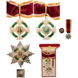 ORDER OF SAINT AGATHA Grand Officer's Set, instituted in 1923. Neck Badge, 60x50 mm, gilt Bronze,