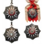 ORDER OF MAY Grand Cross Set. Sash Badge, 75x75 mm, gilt Silver, central medallion gilt silver,