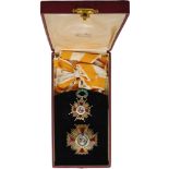 ORDER OF ISABELLA THE CATHOLIC Grand Cross Set, instituted in 1815. Sash Badge, 80x58 mm, gilt