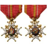 MILITARY ORDER OF SAINT LOUIS, INSTITUTED IN 1693 Knight's Cross, Half Size, Period of King Louis