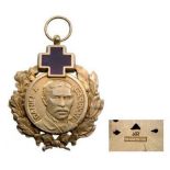 ORDER OF DANIEL ALCIDES CARRION Officer’s Cross, 4th Class, instituted in 1957. Breast Badge, gilt