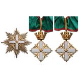 ORDER OF MERIT OF THE ITALIAN REPUBLIC Grand Officer's Set, 2nd Class. Neck Badge, 55 mm, gilt