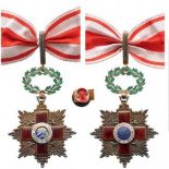 ORDER OF THE RED CROSS Commander's Cross, 3rd Class, instituted in 1909. Neck Badge, 48 mm, gilt