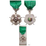 ORDER OF THE LION Knight’s Cross, 5th Class. Breast Badge, silver, enameled, multiparts