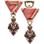 ORDER OF FRANZ JOSEPH Knight’s Cross, 2nd Period, 5th Class, instituted in 1764. Breast Badge, 32
