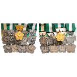 Lot of 10 Local Authorities Honor Medals 1st Class, 2nd Class (9). Breast Badges, different sizes,