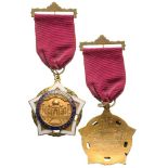 Masonic Decoration, Royal Antidiluvian Order of Buffaloes, S.T.B. India. Breast Badge, 44 mm, gilt